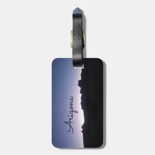 Arizona Morgenlicht über Berg Gepäckanhänger (Rückseite vertikal)