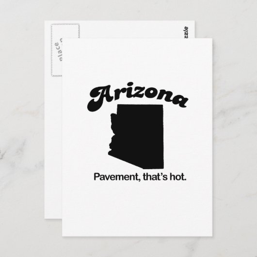 Arizona-Motto - Gehweg ist heiß Postkarte (Vorne/Hinten)