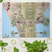 Arizona Mountain Water Reflection Foto Geschirrtuch (Gefaltet)