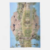 Arizona Mountain Water Reflection Foto Geschirrtuch (Vertikal)