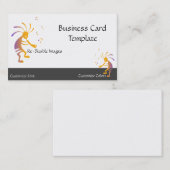 Arizona Music Kokopelli Business Card Visitenkarte (Vorne/Hinten)