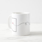 Arizona nach Maryland - Heart2Heart Coffee Tasse (Vorderseite Links)