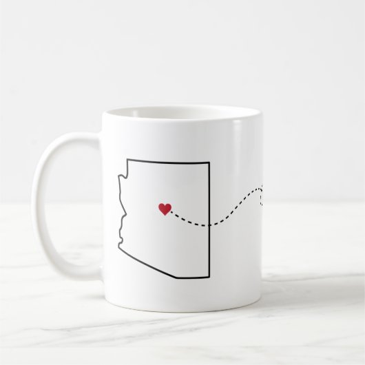 Arizona nach Maryland - Heart2Heart Coffee Tasse (Links)