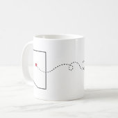 Arizona nach Missouri - Heart2Heart Coffee Tasse (Vorderseite Links)