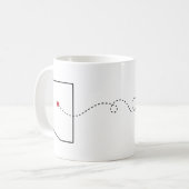 Arizona nach New York - Heart2Heart Coffee Tasse (Vorderseite Links)