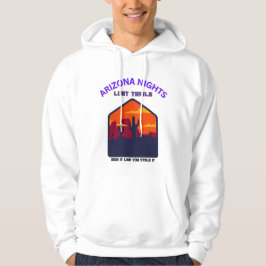 ARIZONA NÄCHTE VERLOREN TRAILS Typografie Design Hoodie
