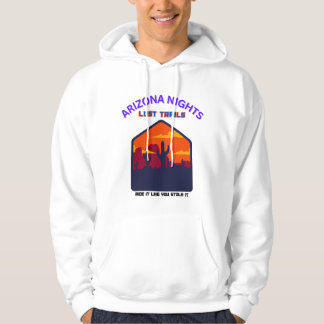 ARIZONA NÄCHTE VERLOREN TRAILS Typografie Design Hoodie