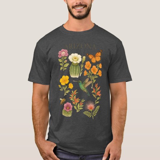 Arizona Native Wildblumen Wildlife T-Shirt (Vorderseite)
