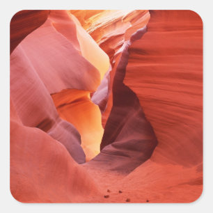 Arizona, Navajo Nation, Lower Antelope Canyon, Quadratischer Aufkleber