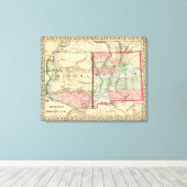 Arizona, New Mexico Map von Mitchell Leinwanddruck (Insitu (Holzboden))
