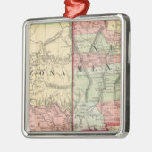 Arizona, New Mexico Map von Mitchell Ornament Aus Metall (Links)