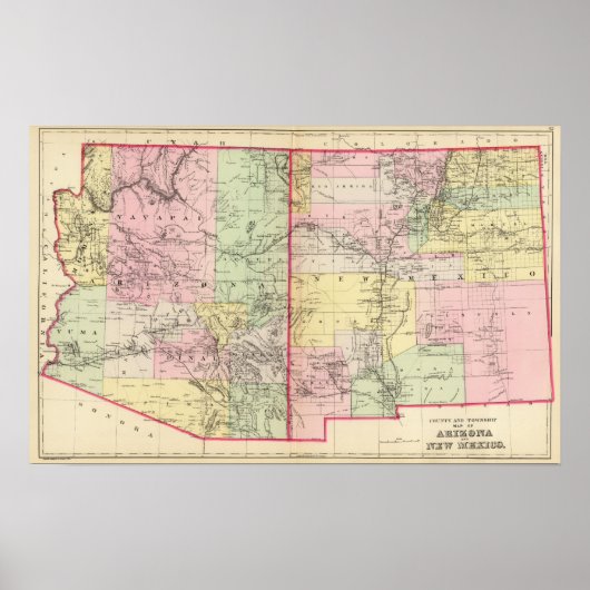 Arizona, New Mexico Poster (Vorne)