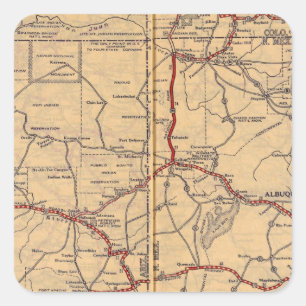 Arizona, New Mexiko Quadratischer Aufkleber