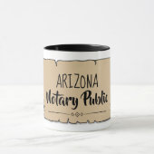 Arizona Notary Public Scroll Feather Quill Tasse (Zentrum)