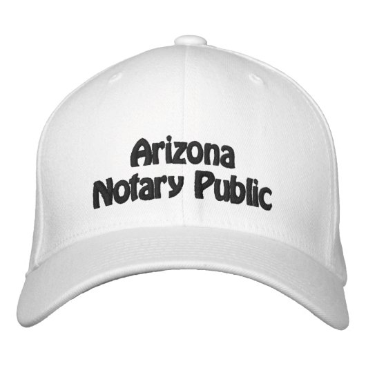 Arizona Notary Public Sticked Baseball Cap Bestickte Baseballkappe (Vorderseite)