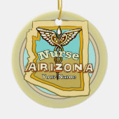 Arizona Nurse Caduceus Keramik Ornament (Vorne)