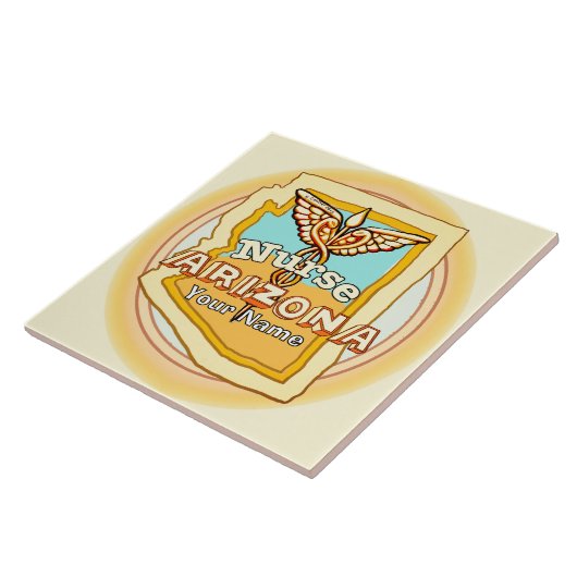 Arizona Nurse Caduceus Tile Fliese (Seite)