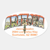 Arizona Ovaler Aufkleber (Vorderseite)