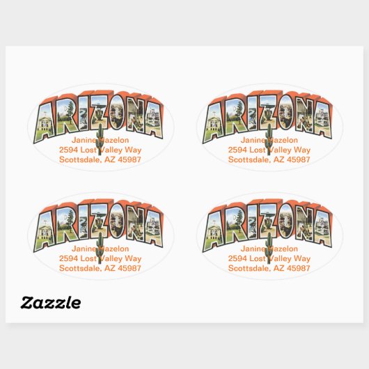 Arizona Ovaler Aufkleber (Blatt)