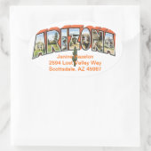 Arizona Ovaler Aufkleber (Tasche)