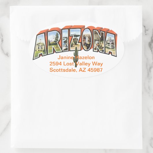 Arizona Ovaler Aufkleber (Tasche)