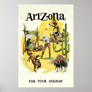 Arizona Phoenix Grand Canyon USA Vintage Reise Poster
