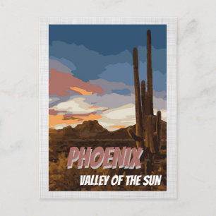 Arizona Phoenix Tal der Sonne Kaktus Postkarte