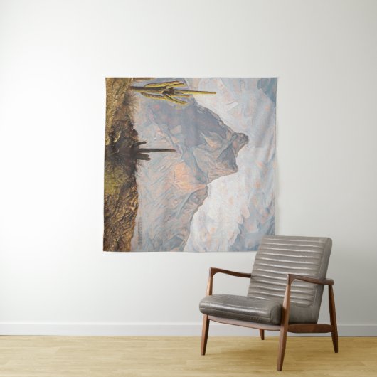 Arizona Picacho Gipfel Südwestwüste Digitale Kunst Wandteppich (Beispiel (Horizontal))