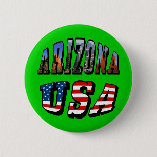 Arizona Picture und USA Flag Text Button