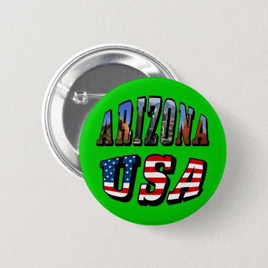 Arizona Picture und USA Flag Text Button (Vorne & Hinten)