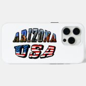 Arizona Picture und USA Flag Text Case-Mate iPhone Hülle (Rückseite (Horizontal))