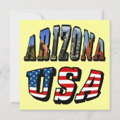 Arizona Picture und USA Flag Text Einladung (Vorderseite)