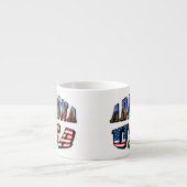 Arizona Picture und USA Flag Text Espressotasse (Vorderseite)