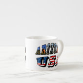 Arizona Picture und USA Flag Text Espressotasse (Vorderseite Rechts)
