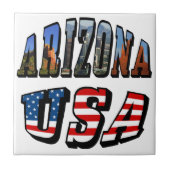 Arizona Picture und USA Flag Text Fliese (Vorderseite)
