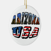 Arizona Picture und USA Flag Text Keramik Ornament (Rechts)