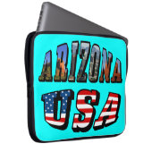 Arizona Picture und USA Flag Text Laptopschutzhülle (Vorne Rechts)