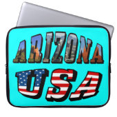 Arizona Picture und USA Flag Text Laptopschutzhülle (Vorderseite)