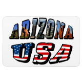 Arizona Picture und USA Flag Text Magnet (Horizontal)