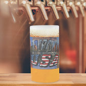 Arizona Picture und USA Flag Text Mattglas Bierglas