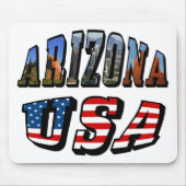 Arizona Picture und USA Flag Text Mousepad (Vorne)