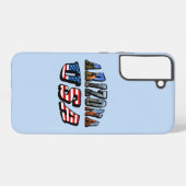 Arizona Picture und USA Flag Text Samsung Galaxy Hülle (Rückseite (Horizontal))