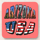 Arizona Picture und USA Flag Text Untersetzer (Vorderseite)