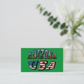 Arizona Picture und USA Flag Text Visitenkarte (Stehend Vorderseite)