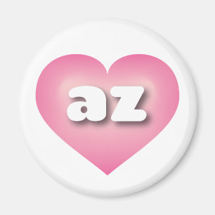 Arizona pink fade heart - I Liebe az Magnet