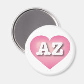 Arizona Pink Fade Heart - I Liebe AZ Magnet (Vorderseite/Rückseite)