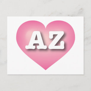 Arizona Pink Fade Heart - I Liebe AZ Postkarte