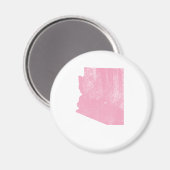 Arizona Pink Vintag Grunge Magnet (Vorderseite/Rückseite)