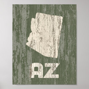 Arizona-Plakat-rustikaler hölzerner Poster