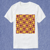 Arizona Pop Art Checkerboard Pattern Maroon Gold T-Shirt